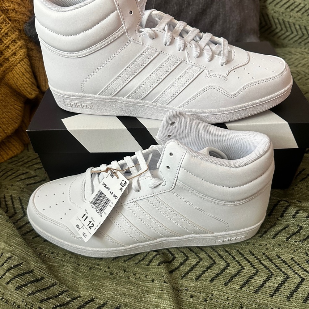 Adidas unisex White High-Top Sneakers size m11/w12